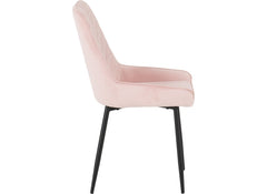 Avery Pink Velvet Chair - side
