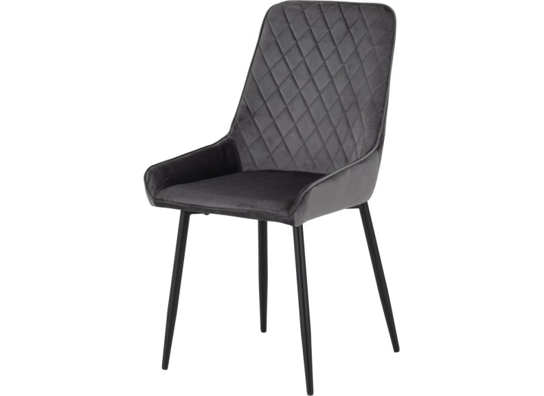 Avery Grey Velvet Chair - 1