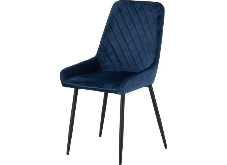 Avery Blue Velvet Chair - 1
