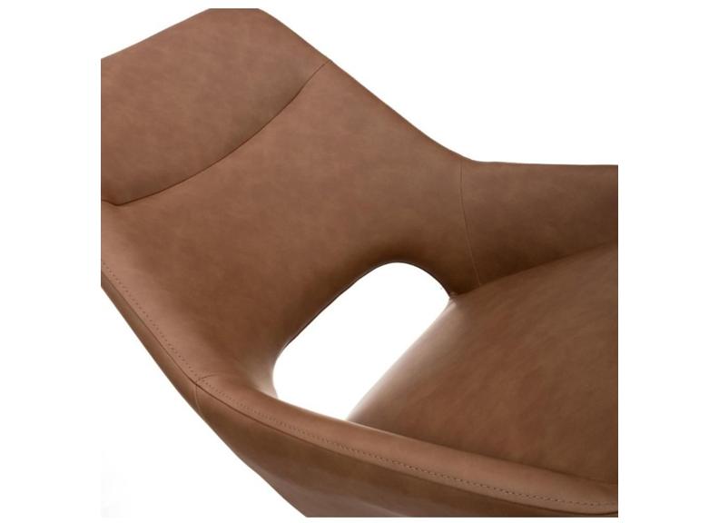 Ace Tan Faux Leather Chair - detail