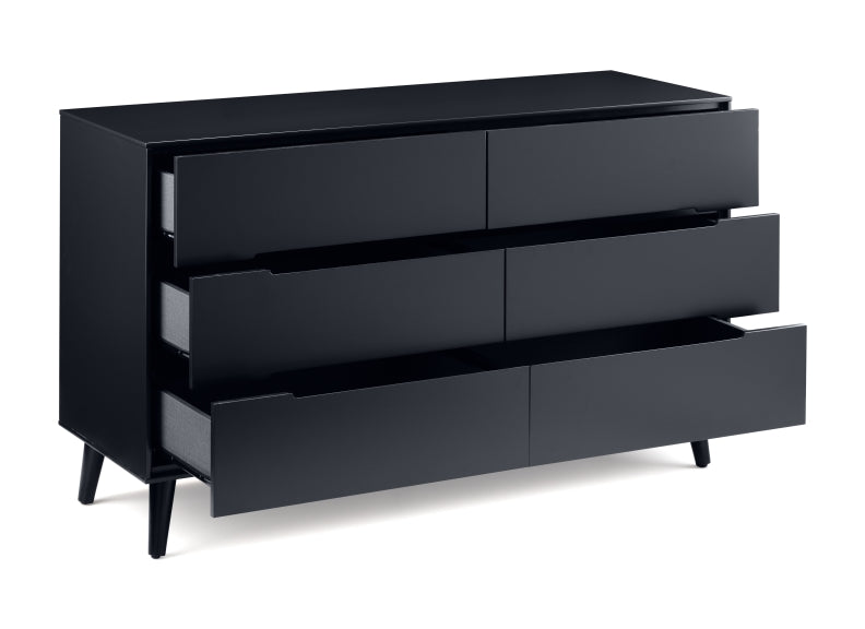 Alicia Anthracite Six Drawer Chest - drawers