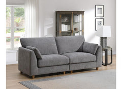 Alina Stone Fabric 2.5 Seat Sofa with Bolster Cushions – Modern Luxury Living Room Sofa