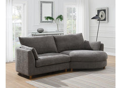 Alina Stone Fabric Sofa With RH Chaise – Modern Luxury Living Room Sofa