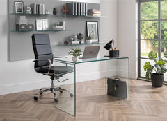 Amalfi Glass Desk W/Norton Chair