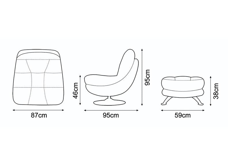 Axis Nature Champagne Swivel Chair W/Optional Stool