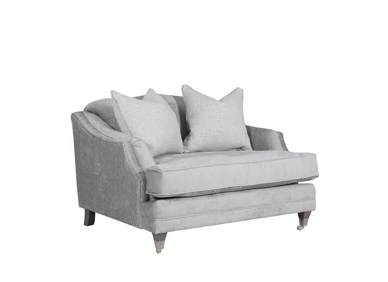 Belvedere Snuggle Sofa Silver - pillow back