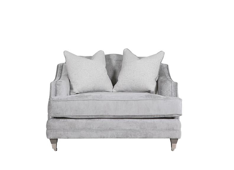 Belvedere Snuggle Sofa Silver - pillow  back