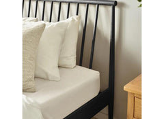 Belton Black Spindle Bed – Solid Oak Wooden Bed Frame with Classic Spindle Headboard