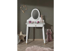 Billy White Dressing Table W/Mirror