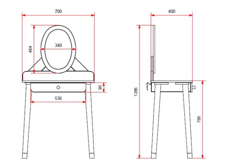 Billy White Dressing Table W/Mirror