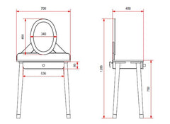 Billy White Dressing Table W/Mirror