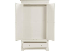 Bordeaux Ivory Two Door Wardrobe - open