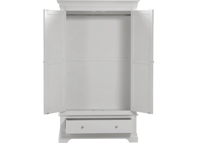 Bordeaux Two Door Wardrobe - open