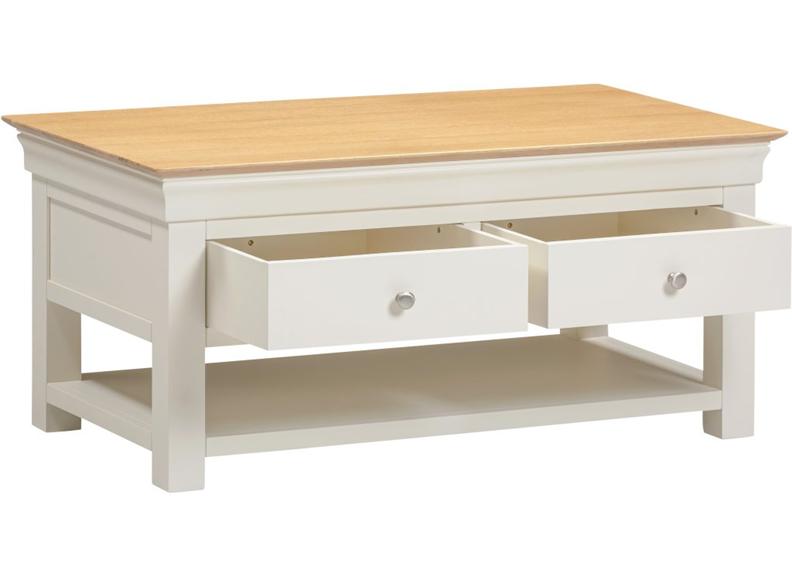 Bordeaux Ivory Coffee Table - open