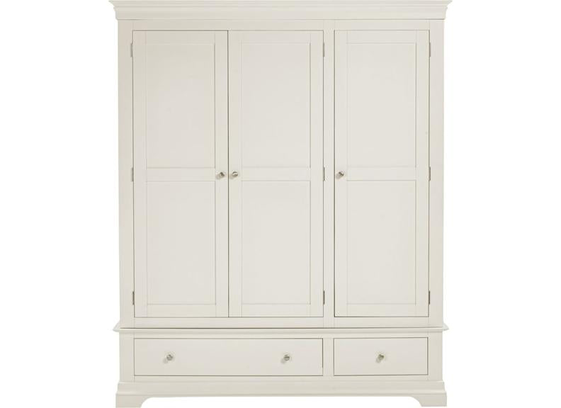 Bordeaux Triple Ivory Wardrobe - front