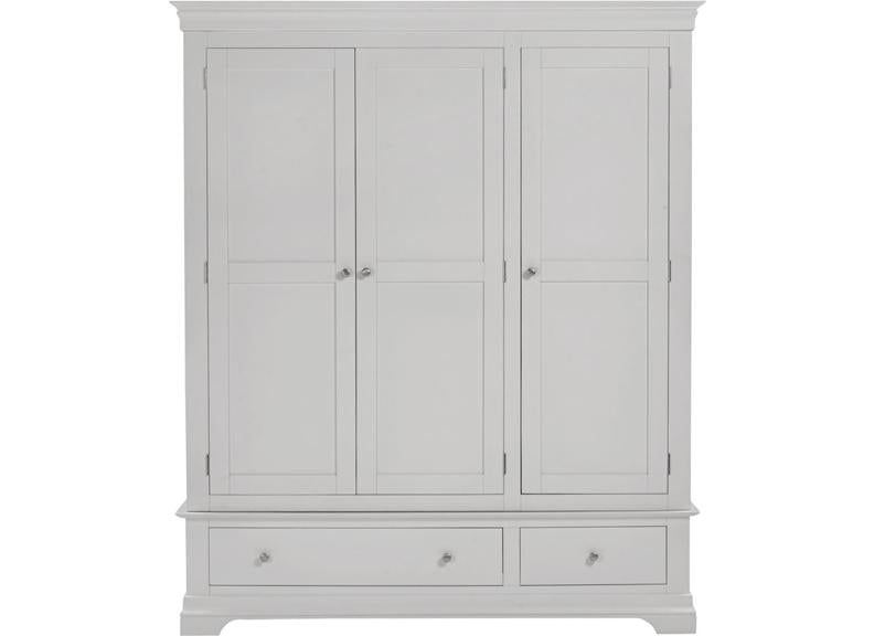 Bordeaux Grey Triple Wardrobe - front