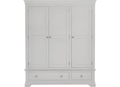 Bordeaux Grey Triple Wardrobe - front