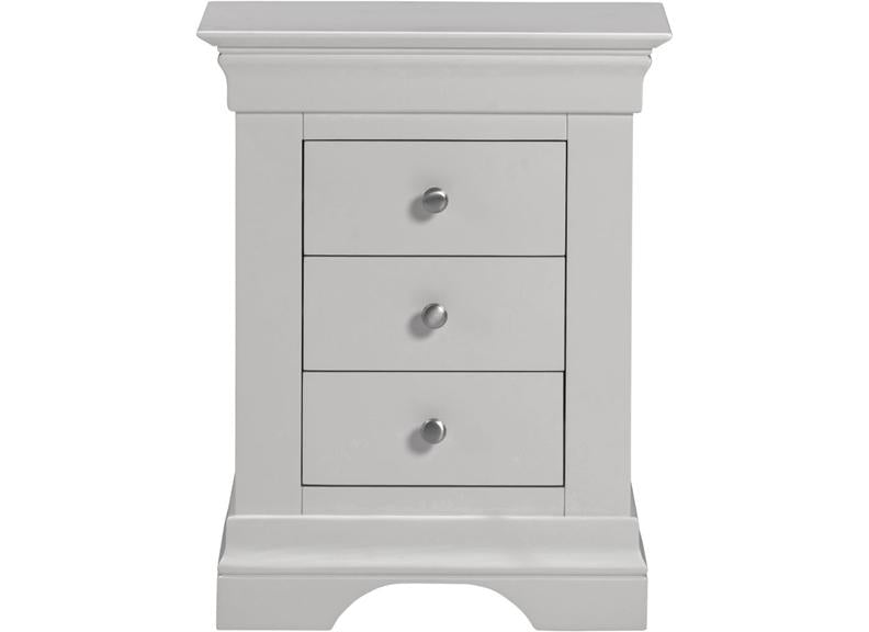 Bordeaux Grey Bedside - front