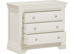 Bordeaux Ivory Three Drawer Chest - open