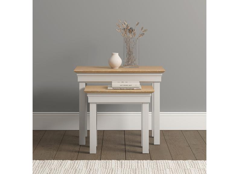 Bordeaux Ivory Table Nest - room