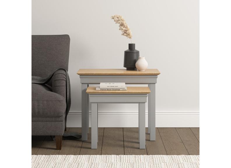 Bordeaux Grey Table Nest - room