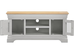 Bordeaux Grey Small TV Stand - inside