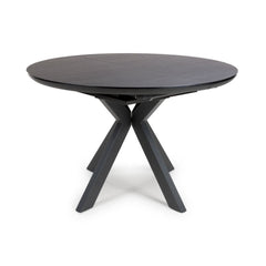 Boston Extending Round Table 1200-1600mm - Black Ash - Image 4
