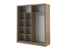 Boston 2 m Oak Mirrored Sliderobe - inside