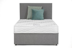 Bella Complete Bed Set - 5 ft Divan Bed With Headboard And Fabric Colour Options