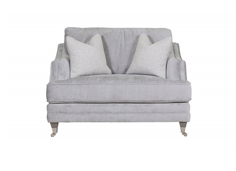 Belvedere Snuggle Sofa Silver fixed back