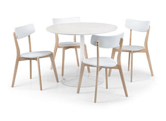 Blanco Round White Table & Casa Chairs