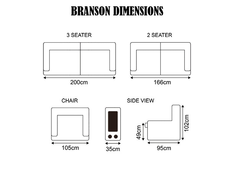 Branson Grey Fabric Reclining Armchair – Modern Comfort Lounge Seating