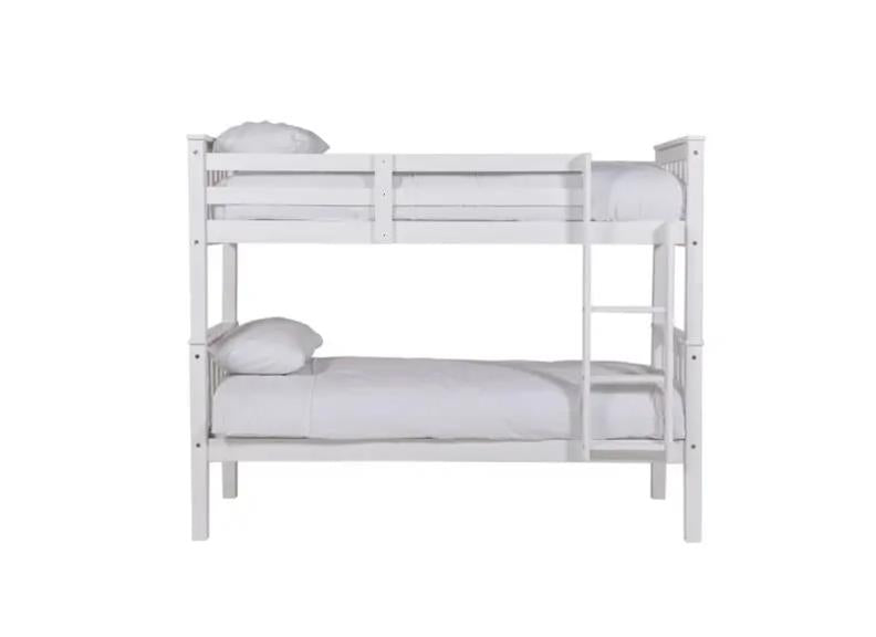 Bronson White Bunk Bed - side