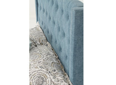 Camden Blue Fabric Bed - detail