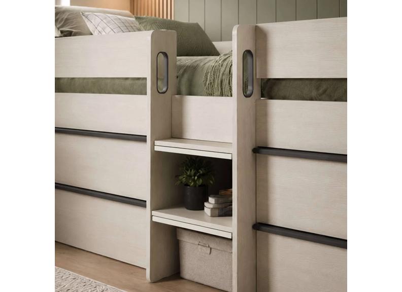 Celeste Mid-Sleeper Bed With Nordic Wood Frame | Contemporary Space Saving Sleeper Bed (Pre-Order Only)