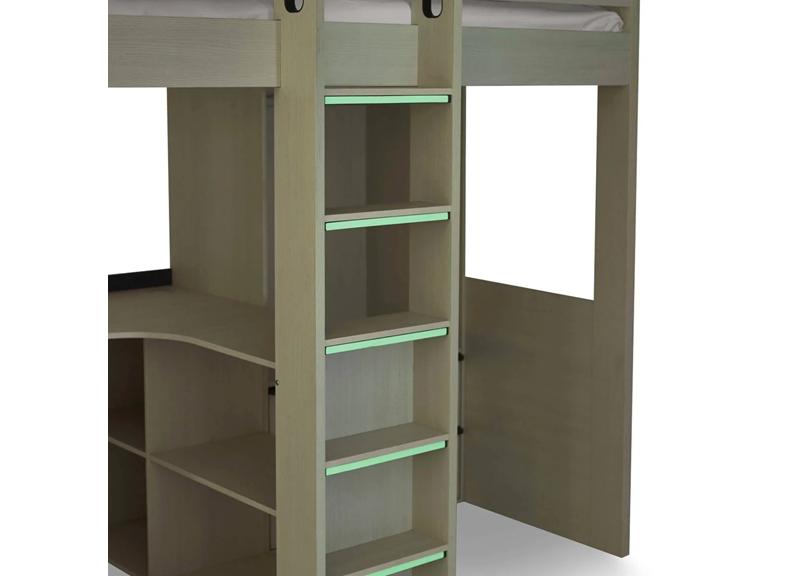 Celeste High Sleeper Bed With Nordic Wood Frame | Contemporary Space Saving Loft Bed (Pre-Order Only)