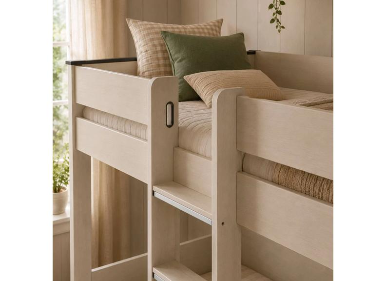 Celeste Bunk Bed With Nordic Wood Frame | Contemporary Space Saving Bunk Bed With Drawers (Pre-Order Only)