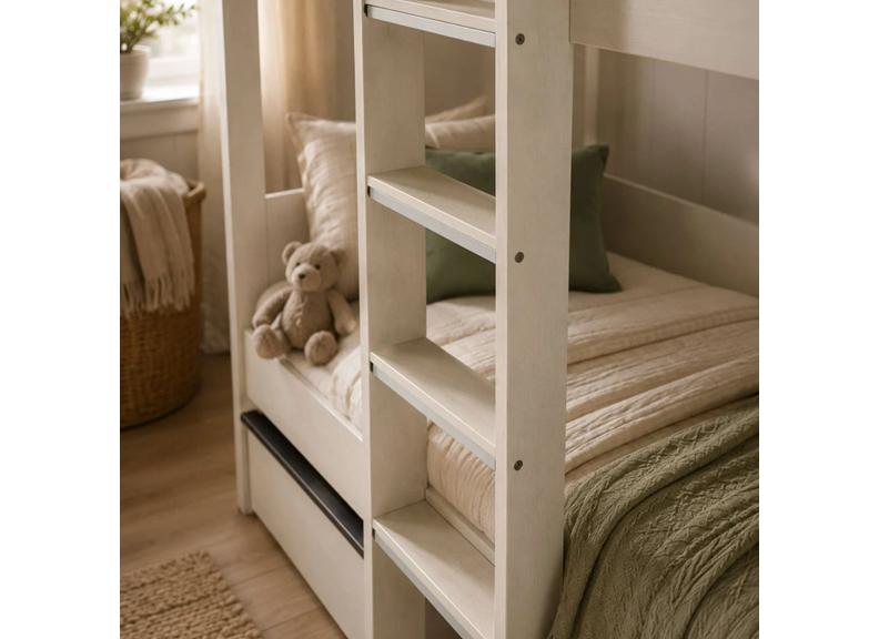 Celeste Bunk Bed With Nordic Wood Frame | Contemporary Space Saving Bunk Bed With Drawers (Pre-Order Only)