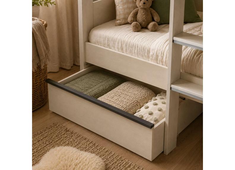 Celeste Bunk Bed With Nordic Wood Frame | Contemporary Space Saving Bunk Bed With Drawers (Pre-Order Only)