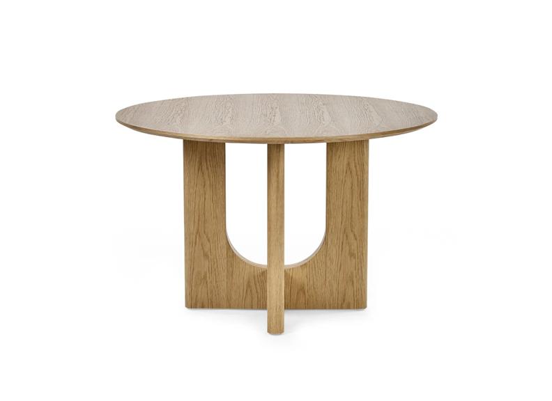 Cellini Compact Round Dining Set – Oak Table with Four Holly Chenille Fabric Chairs