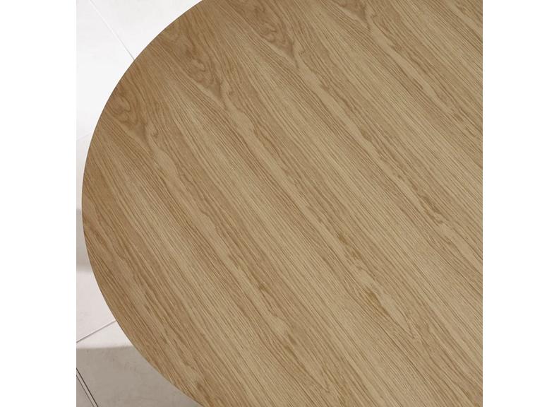 Cellini Compact Round Dining Set – Oak Table with Four Holly Chenille Fabric Chairs