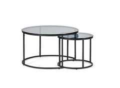 Chicago Smoked Glass Round Coffee Tables - 1