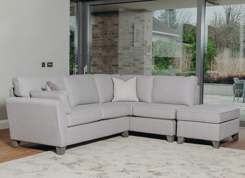 Cantrell Grey Corner Sofa - Right Hand