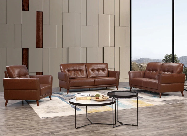 Capri Saddle Brown 3+2+1 Sofas