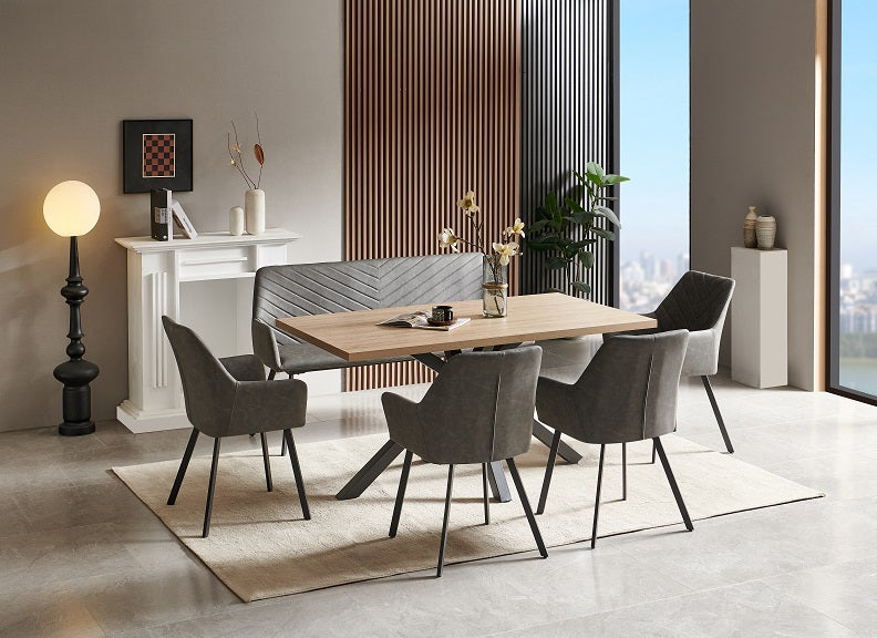 Chrissie Bench, Chrissie Chairs & 160 cm Chrissie Table