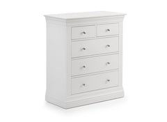 Clermont White 2+3 Chest Of Drawers