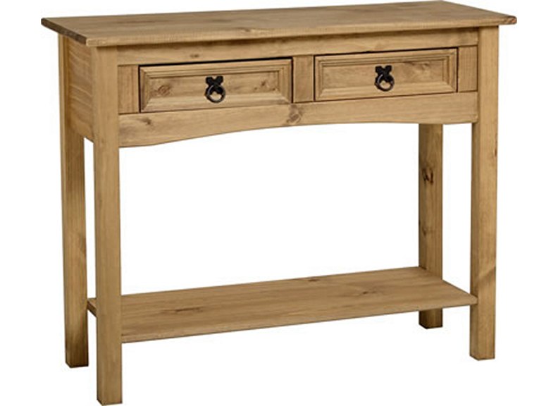 Corona Pine Two Drawer Console Table