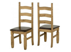 Corona Pine PU Seat Chairs