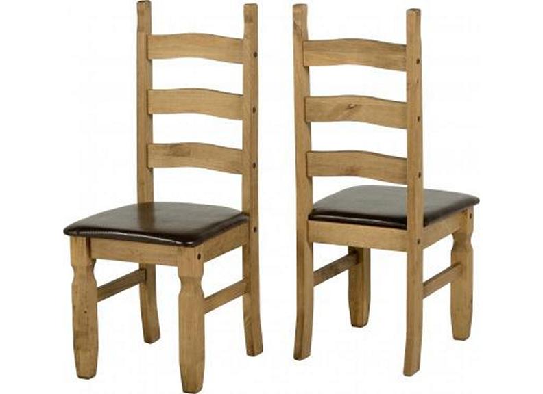 Corona Pine PU Seat Chairs