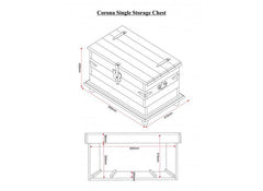 Corona Pine Chest - dimensions